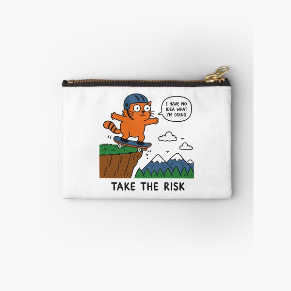 Item preview, Take The Risk Funny Skateboarding Cat designed and sold by CamaleonDesigns.