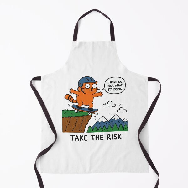 Item preview, Take The Risk Funny Skateboarding Cat designed and sold by CamaleonDesigns.