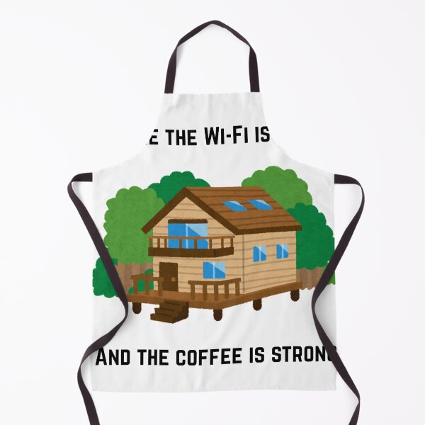 Item preview, Where the WiFi Is Weak and the Coffee Is Strong – Cozy Cabin & Camping Quote Shirt designed and sold by EclairArtShop.