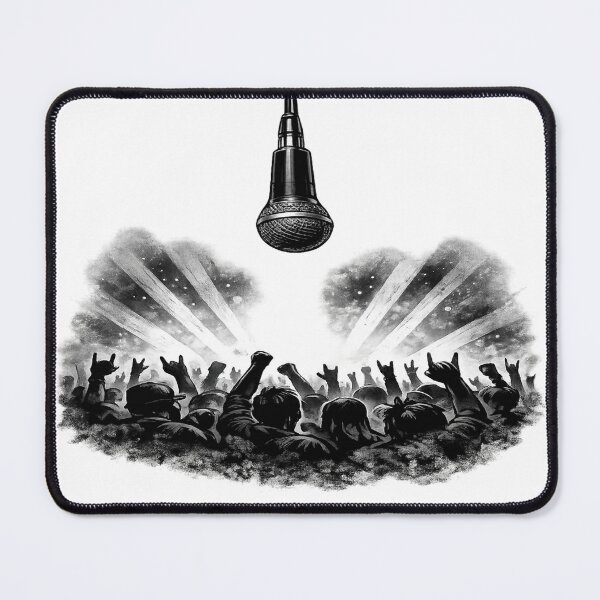Item preview, Real Voices Real Impact Hanging Microphone Concert Graphic T-Shirt | Live Music Audience Hoodie designed and sold by Lifehackerplus1.