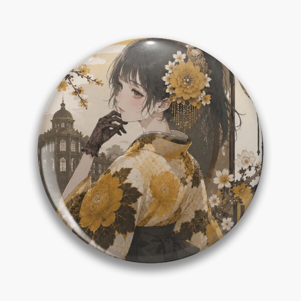 Item preview, Yellow Hakama Lady designed and sold by Japanese Vibes.