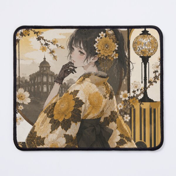 Item preview, Yellow Hakama Lady designed and sold by Japanese Vibes.