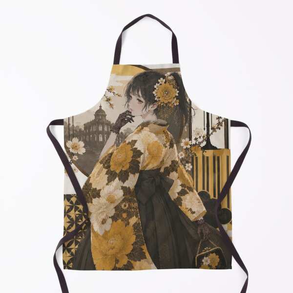 Item preview, Yellow Hakama Lady designed and sold by Japanese Vibes.