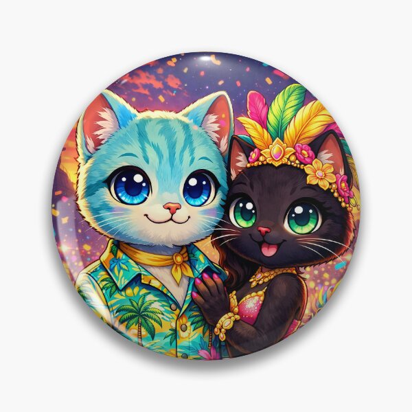 Item preview, The Rio Carnival Cats in Love designed and sold by MeowStory.