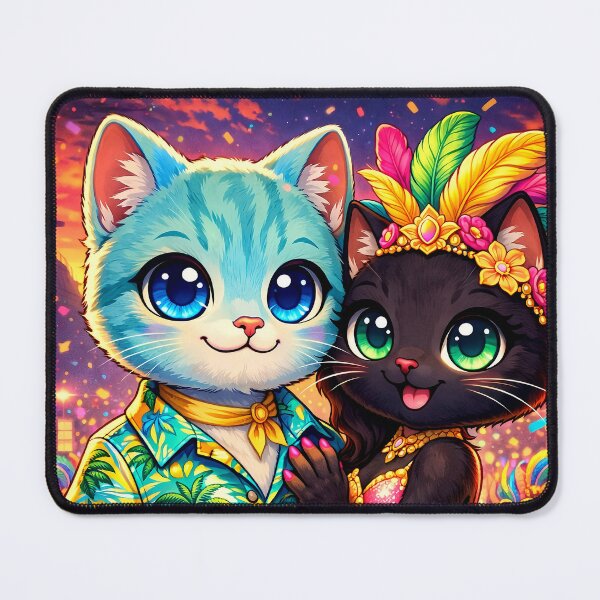Item preview, The Rio Carnival Cats in Love designed and sold by MeowStory.