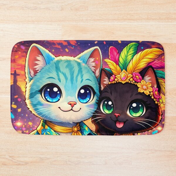 Item preview, The Rio Carnival Cats in Love designed and sold by MeowStory.