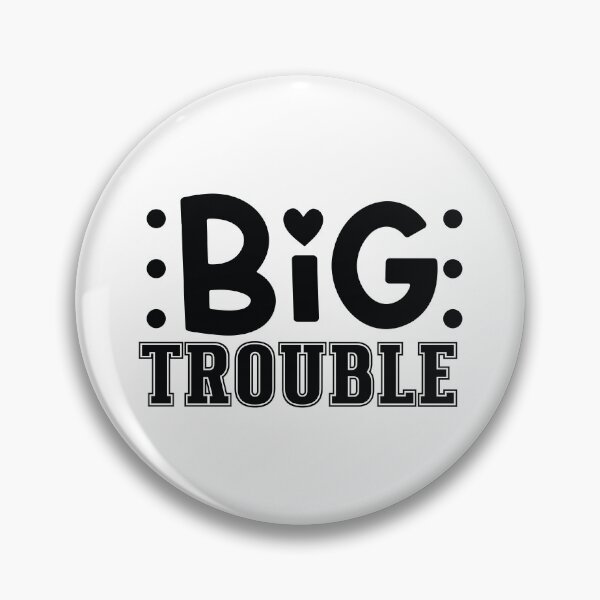 Item preview, Big Trouble - Funny Dad Quotes Retro Vintage Aesthetic Mischievous Kids Family Match Gift designed and sold by FuzionRaptor.