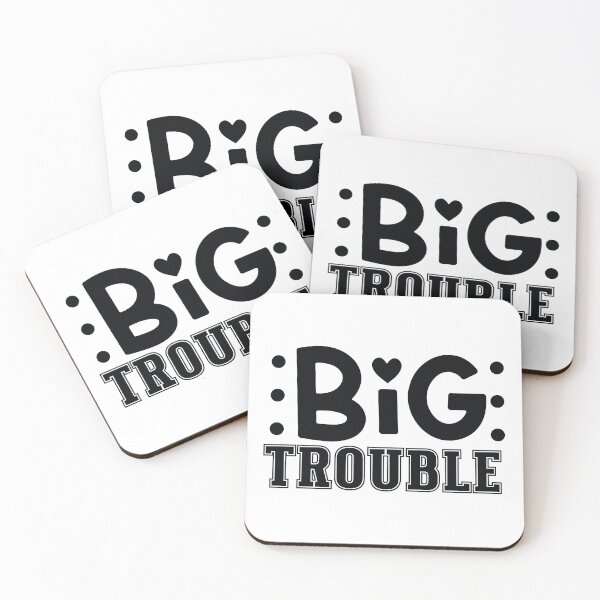 Item preview, Big Trouble - Funny Dad Quotes Retro Vintage Aesthetic Mischievous Kids Family Match Gift designed and sold by FuzionRaptor.