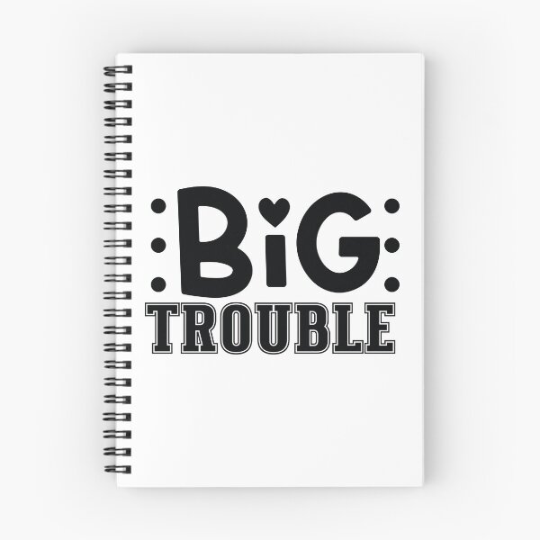 Item preview, Big Trouble - Funny Dad Quotes Retro Vintage Aesthetic Mischievous Kids Family Match Gift designed and sold by FuzionRaptor.