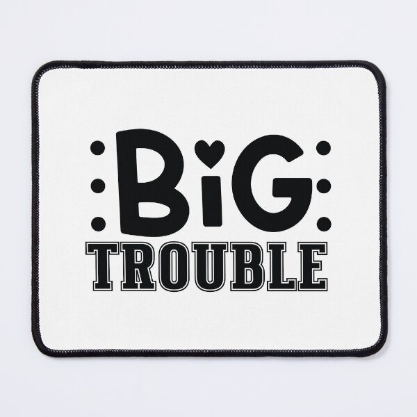 Item preview, Big Trouble - Funny Dad Quotes Retro Vintage Aesthetic Mischievous Kids Family Match Gift designed and sold by FuzionRaptor.
