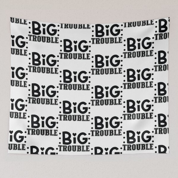 Item preview, Big Trouble - Funny Dad Quotes Retro Vintage Aesthetic Mischievous Kids Family Match Gift designed and sold by FuzionRaptor.
