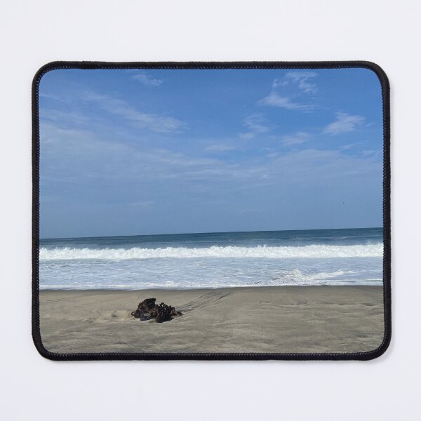 Item preview, Lonely driftwood on the wide ocean beach designed and sold by Art of Momenz.