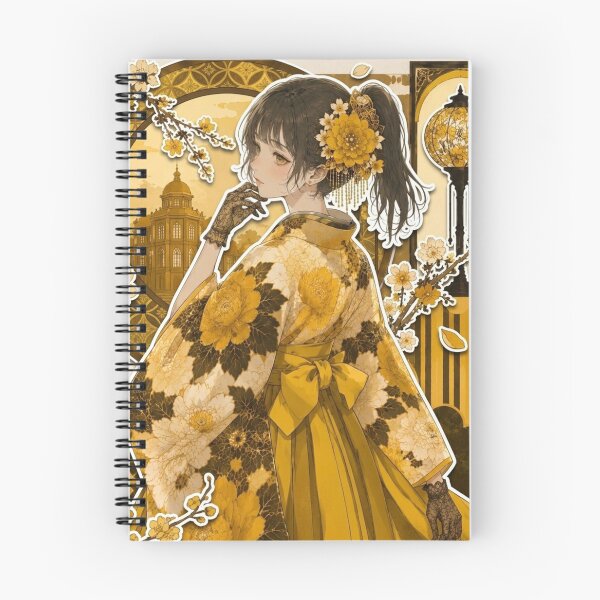 Item preview, Yellow Hakama Lady - kawaii version designed and sold by Japanese Vibes.