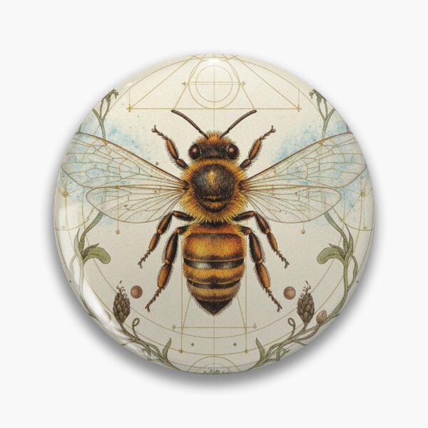 Item preview, Bee Among Flowers | Botanical Art for Nature Lovers designed and sold by HeyHas.