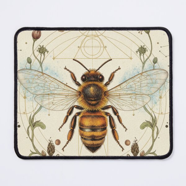 Item preview, Bee Among Flowers | Botanical Art for Nature Lovers designed and sold by HeyHas.