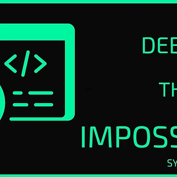 Artwork thumbnail, Debug the Impossible | Programmer Humor Sticker by ByteForgeStudio