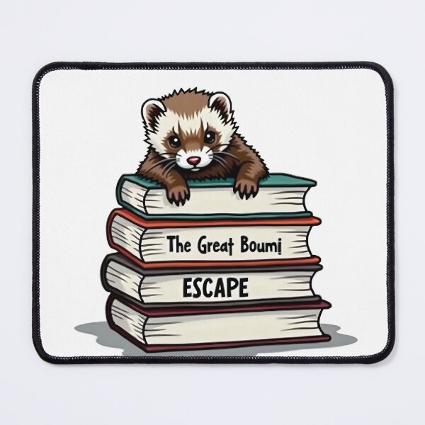 Item preview, Ferret on Books Funny T-Shirt - Gift for Exotic Pet Lover designed and sold by Qubivibe.