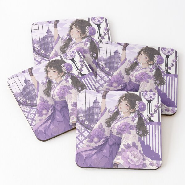 Item preview, Purple Hakama Lady  designed and sold by Japanese Vibes.