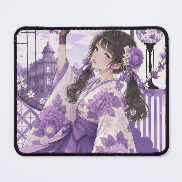 Item preview, Purple Hakama Lady designed and sold by Japanese Vibes.