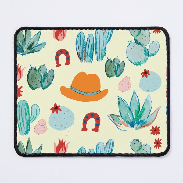 Item preview, Western Cactus Desert Cowboy Beige Background designed and sold by Designs by Sara Felton.