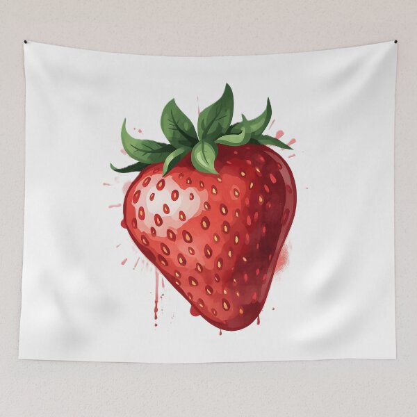 Item preview, Juicy Strawberry Sticker | Cute Watercolor Strawberry Fruit Illustration designed and sold by dreamz-world.