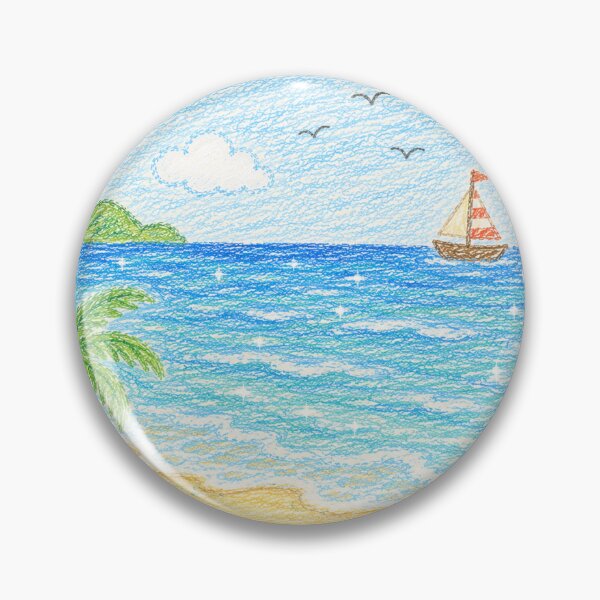 Item preview, Sunny Beach Day Crayon Scenery designed and sold by 0606PM.