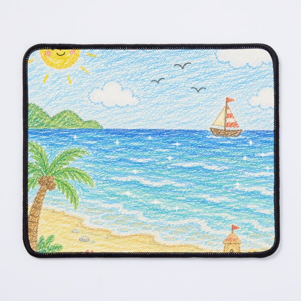 Item preview, Sunny Beach Day Crayon Scenery designed and sold by 0606PM.