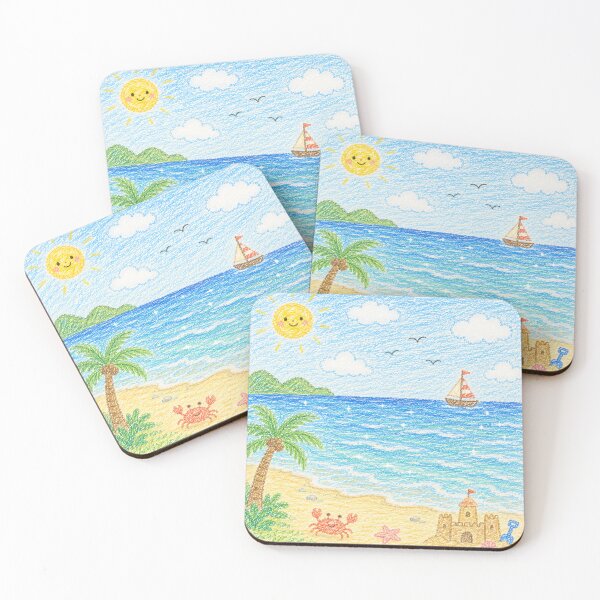 Item preview, Sunny Beach Day Crayon Scenery designed and sold by 0606PM.
