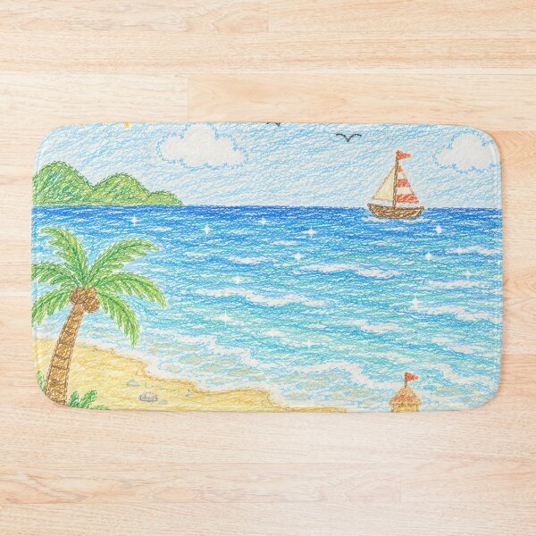 Item preview, Sunny Beach Day Crayon Scenery designed and sold by 0606PM.