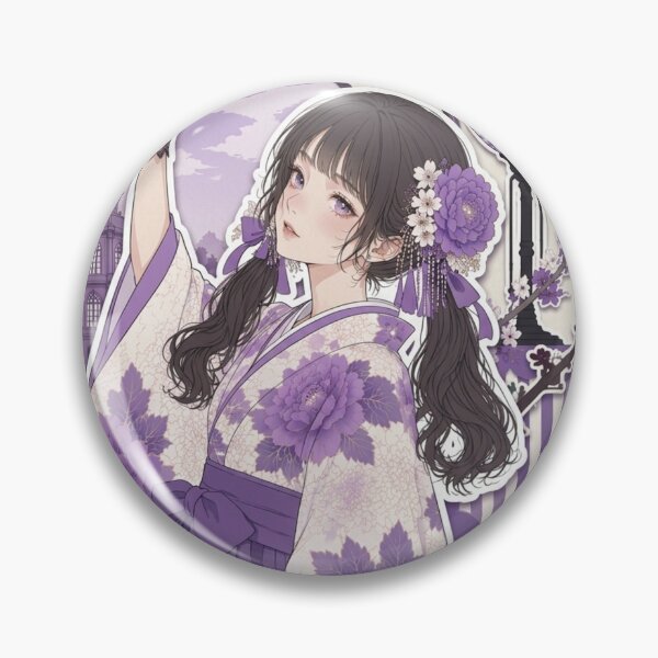 Item preview, Purple Hakama Lady - kawaii version designed and sold by Japanese Vibes.