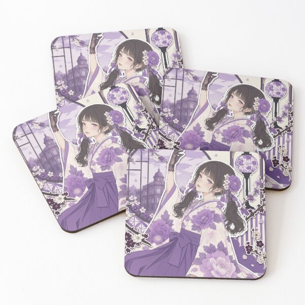 Item preview, Purple Hakama Lady - kawaii version designed and sold by Japanese Vibes.
