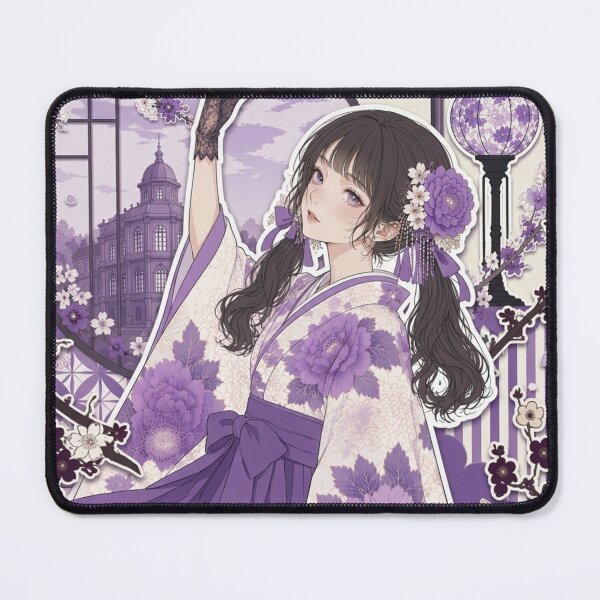 Item preview, Purple Hakama Lady - kawaii version designed and sold by Japanese Vibes.