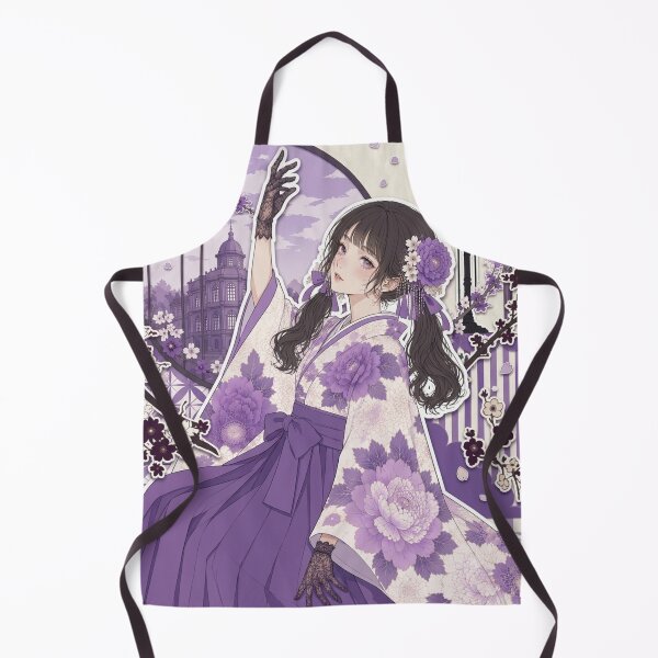 Item preview, Purple Hakama Lady - kawaii version designed and sold by Japanese Vibes.