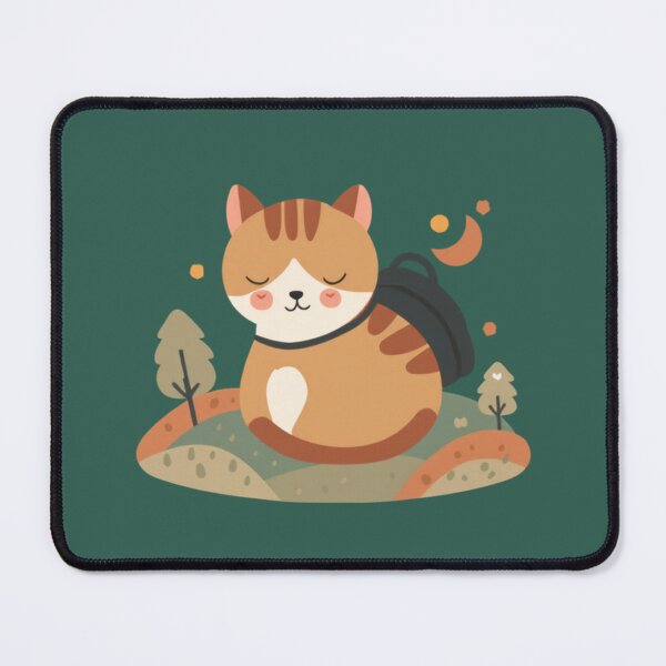 Item preview, Cozy Chubby Cat Nature Nap Kawaii Illustrated Animal T-Shirt designed and sold by WrongGift.