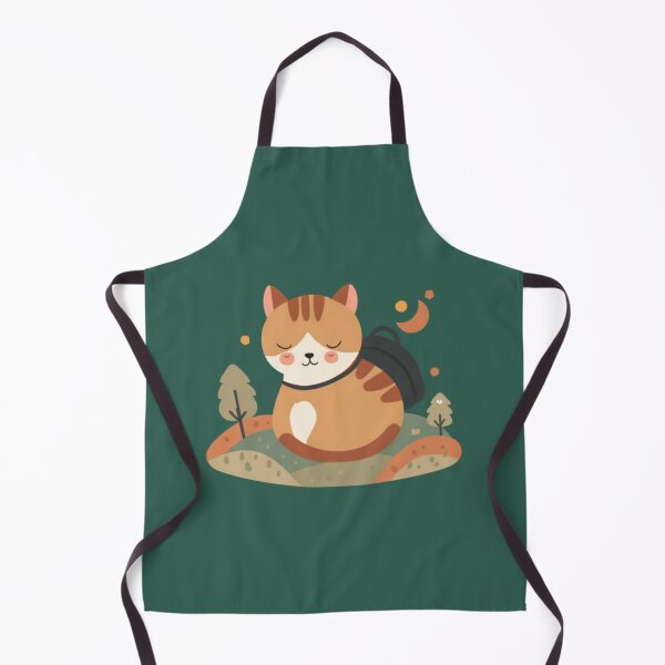 Item preview, Cozy Chubby Cat Nature Nap Kawaii Illustrated Animal T-Shirt designed and sold by WrongGift.