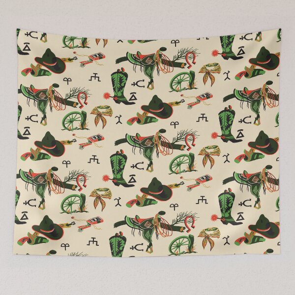 Item preview, Panhandle Slim Western Print in Cream designed and sold by Raqilu Designs.