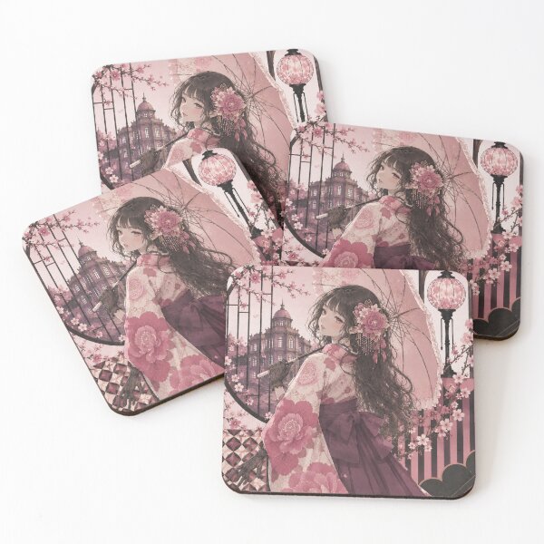 Item preview, Pink Hakama Lady designed and sold by Japanese Vibes.