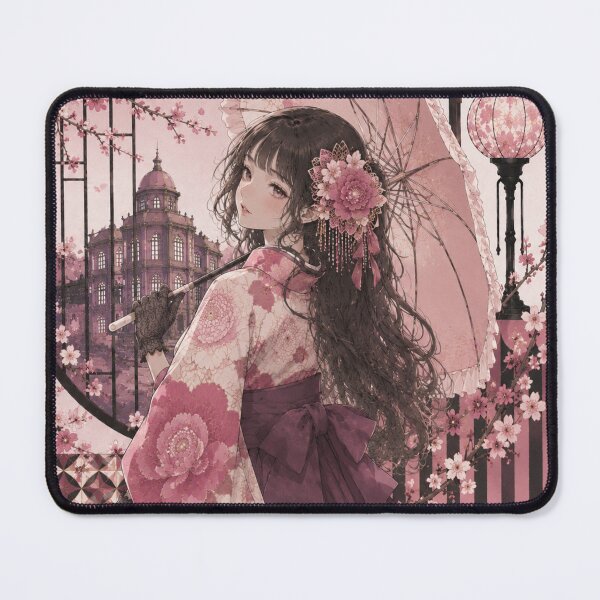 Item preview, Pink Hakama Lady designed and sold by Japanese Vibes.