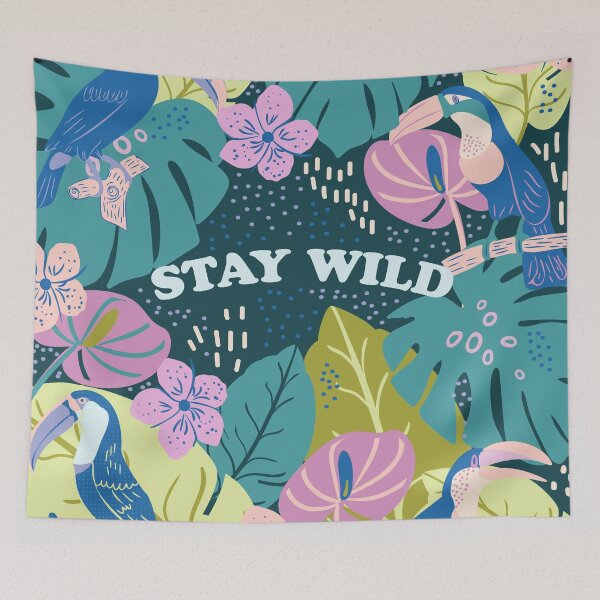 Item preview, Colorful Toucans &Tropical Leaves - Stay Wild designed and sold by aneladesigns.