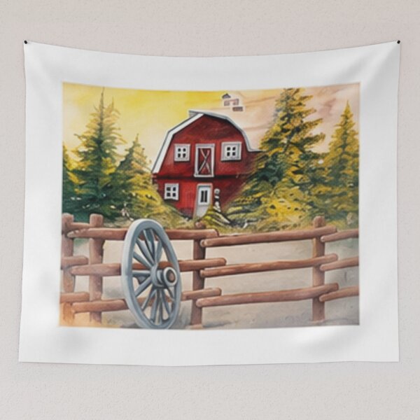 Item preview, Old Barn Wagon Wheel in Winter designed and sold by cbfineartstudio.