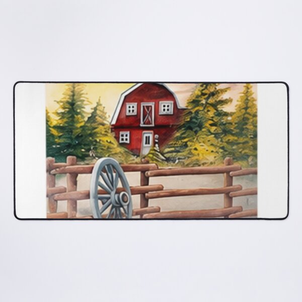 Item preview, Old Barn Wagon Wheel in Winter designed and sold by cbfineartstudio.