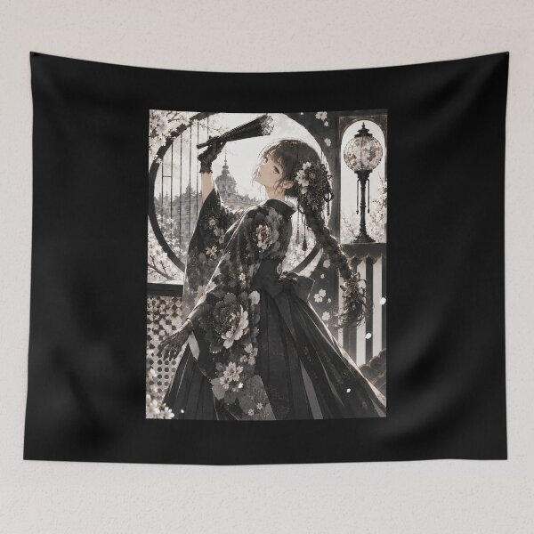 Item preview, Black Hakama Lady designed and sold by Japanese Vibes.