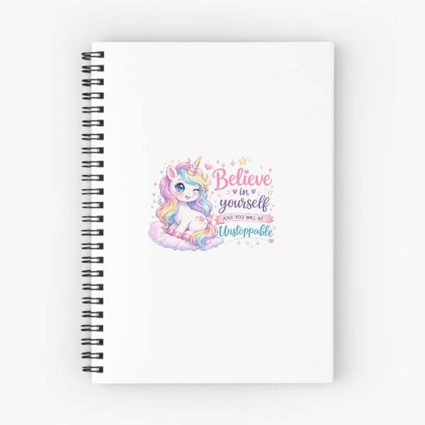 Item preview, Believe in Yourself – Cute Unicorn Motivational Sticker | Kawaii Rainbow Unicorn PNG designed and sold by Ishratparween11.