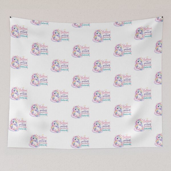 Item preview, Believe in Yourself – Cute Unicorn Motivational Sticker | Kawaii Rainbow Unicorn PNG designed and sold by Ishratparween11.