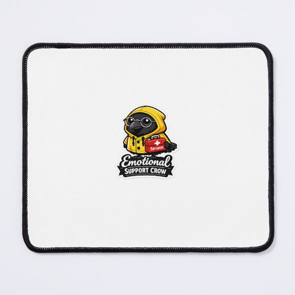 Item preview, Emotional Support Crow | Cute Gothic Kawaii Sticker designed and sold by FAZ-DESIGNS.