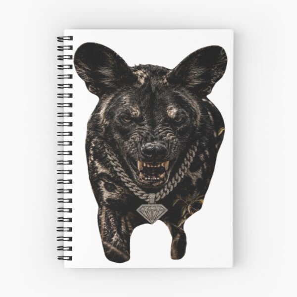 Item preview, Angry Black Wild Dog Diamond Chain T-Shirt | Fierce Bush Predator Graphic Hoodie | Urban Streetwear Animal Design designed and sold by Lifehackerplus1.