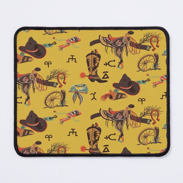 Item preview, Panhandle Slim Western Print in Yellow designed and sold by Raqilu Designs.