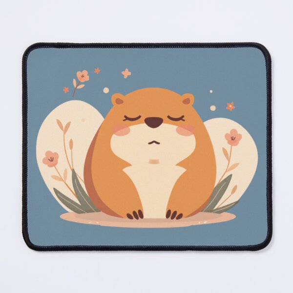 Item preview, Calm Capybara Soft Blossoms Zen Kawaii Cute Animal T-Shirt designed and sold by WrongGift.