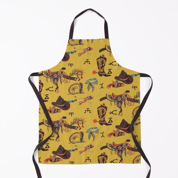 Item preview, Panhandle Slim Western Print in Yellow designed and sold by Raqilu Designs.