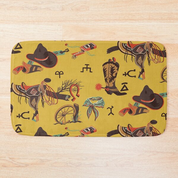 Item preview, Panhandle Slim Western Print in Yellow designed and sold by Raqilu Designs.